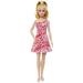 Barbie Fashionistas Doll #205 with Blond Ponytail and Floral Dress Sandals and Hoop Earrings