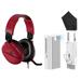 Turtle Beach Recon 70 Gaming Headset Red/Black With Cleaning Kit BOLT AXTION Bundle Like New