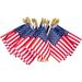 FERSWE Small American Flags on Stick 4th of July Outdoor Decor Small US Flags Mini American 4 x6 Flag Fourth of July American Flags for Outside Mini Flags for Outside Patriotic Holiday Yard Patio
