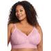 Plus Size Women's Full Figure Plus Size Bramour Gramercy Luxe Lace Bralette Wirefree #7012 Bra by Glamorise in Mauve (Size 36 D)