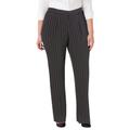 Plus Size Women's Right Fit® Pant (Curvy) by Catherines in Black White Pinstripe (Size 28 W)