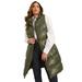 Plus Size Women's Puffer Vest by June+Vie in Dark Olive Green (Size 10/12)