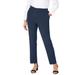 Plus Size Women's Bi-Stretch Slim Straight Pant by Jessica London in Navy (Size 14 W)