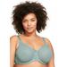 Plus Size Women's Full Figure Plus Size Lace Comfort Wonderwire Bra Underwire #9855 Bra by Glamorise in Jade (Size 36 D)
