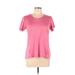 Reebok Active T-Shirt: Pink Activewear - Women's Size Large