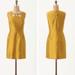 Anthropologie Dresses | Anthropologie Maeve Sz 6 A-Line Silk Wool Blend Pocket Lined Mustard Gold Dress | Color: Gold/Yellow | Size: 6