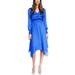 Michael Kors Dresses | Michael Kors Women's Fractal Zebra Handkerchief Hem Dress Blue Size Small | Color: Blue | Size: Small