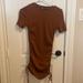 Zara Dresses | Ladies Zara Ruched Stretch Cotton T-Shirt Dress | Color: Brown | Size: M