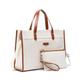 Lamyba Laptop Tote Bag Canvas Laptop Bag 15.6 inch Work Shoulder Bags Casual Briefcase Handbag, Brown