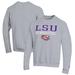 Men's Champion Gray LSU Tigers Gymnastics Stack Powerblend Pullover Sweatshirt