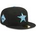 Men's New Era Black Houston Astros Pastel Undervisor 59FIFTY Fitted Hat