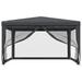 VidaXL Party Tent Outdoor Canopy Tent Gazebo Marquee w/ 4 Mesh Sidewalls Metal/Soft-top | 96.5 H x 78.74 W x 78.74 D in | Wayfair 319224