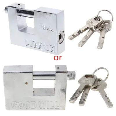 Cadenas antivol en acier verrou de sécurité à ouverture horizontale Antique