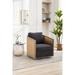 Swivel Barrel Chair, Comfy Round Accent Sofa Chair for Living Room, 360 Degree Swivel Barrel Club Chair, Leisure Arm Chair