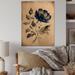 Red Barrel Studio® Blue Vintage Flower Blooming IV Blue Vintage Flower Blooming IV - Unframed Print on in Blue/Brown | 20 H x 12 W x 1 D in | Wayfair