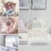 Direct Wicker Macrame Hanging Cotton Rope Hammock Swing Chair for Indoor & Outdoor Beige