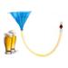HEBEERNEW blue beer funnel drinking with valve for party wedding gift