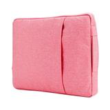 MonsDirect Laptop Sleeve Case with Handle for 13-14.2 inch Notebook Universal Computer Polyester Bag with Accessory Pocket Carrying Case Shockproof Slim Cover for MacBook Lenovo HUAWEI Pink