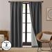 Dearfoams Energy Efficient Total Blackout Curtain Panel Set 37 x 95 Black