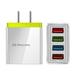 Fast Charge 3.0 Portable USB Wall Charger iSeeker Kit 4 Ports USB Wall Charger Adapter r3.1A Compatible with Wireless Charger Samsung Galaxy S9 S8/Note 8 9 iPhone iPad LG HTC 10 and More