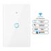 1/2/3 Gang WiFi Smart Light Switch White Modern Tempered Glass Panel Wall Touch Switch US Standard Single Pole Switches Works with Alexa Google Assistant