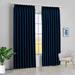 Amay Blackout Double Pinch Pleat Curtain Panel Draperies Navy Blue 84 W x 72 L-1 Panel