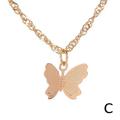 Gemstone Butterfly Pendant Necklace For Women - Choker Clavicle JewelrB4 S4X3