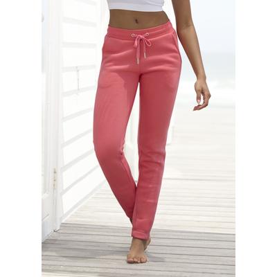 Jogginghose VIVANCE, Damen, Gr. 44/46, N-Gr, orange (koralle), angeraute Sweatware, Obermaterial: 50% Polyester, 30% Viskose, 20% Baumwolle, unifarben, Basic, bequem knöchellang, Hosen, innen weich angeraut und mit seitlichen Taschen Image