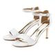 High-Heel-Sandalette LASCANA Gr. 39, weiß Damen Schuhe Riemchensandale Sandalette Sandaletten im zeitlosen Design, Riemchensandalette VEGAN