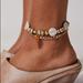 Free People Jewelry | Free People Pink Moon Anklet | Color: Gold | Size: Os