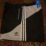 Adidas Shorts | Adidas Three Stripes Trefoil Fleece Lined Sweatshort | Color: Black/Gray | Size: Xl