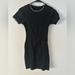 Zara Dresses | Black Zara Mini Dress - White Lettuce Edge Trim Size L | Color: Black/White | Size: L