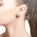 J. Crew Jewelry | J.Crew Vintage Gold Plated Crystals & Opal Flower Stud Earrings | Color: Gold | Size: Os