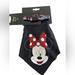 Disney Dog | Disney Small Minnie Mouse Dog Collar And Pet Bandana | Color: Black/Blue | Size: Small