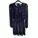 Michael Kors Dresses | Michael Michael Kors Animal Print Velvet Dress | Color: Black/Purple | Size: S