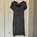 American Eagle Outfitters Dresses | Jersey Knit Knee Length Fitted Dress With Cutout In Back | Color: Black/Gray | Size: S