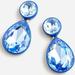 J. Crew Jewelry | J Crew Teardrop Sparkle Earrings Tidewater Blue Nwt | Color: Blue | Size: Os