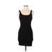 Mink Pink Casual Dress - Bodycon Scoop Neck Sleeveless: Black Print Dresses - Women's Size Medium