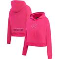 Women's Pro Standard Chicago Bears Triple Pink Cropped Pullover Hoodie