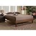 Foundry Select Hinkle Platform Bed Upholstered/Polyester in Brown | 14.9 H x 57.1 W x 77.4 D in | Wayfair BDB726B700E847A1A81CD9C33045075D