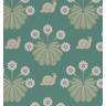 Little Greene 'Burges Snail - Ocean' - Green Wallpaper