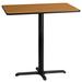 Latitude Run® Jaramillo Rectangular Laminate Table Top w/ Standard or Bar Height Table Base Metal in Brown | 43.125 H x 42 W x 24 D in | Wayfair