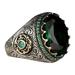 ZTTD Large Saphire Ring Round Green Gemstone Ring Vintage Ring Diamond Ring Gift Ring Peacock Shape Peacock Ring Diamond Ring Big Diamond Ring - Size 6~13