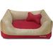 Tucker Murphy Pet™ Fully Removable & Washable Dog Bed, Color-Block Premium Microsuede Bed w/ Durable YKK Zippers Polyester/Faux Suede | Wayfair