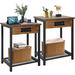 17 Stories 19.9" tall End Table Set Wood in Brown | 19.9 H x 15.4 W x 11.8 D in | Wayfair A01DF4978B7D4733B2C6125F53C66675