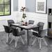 Corrigan Studio® Ladaria Armchair Metal Legs Lounge Arm Chair for Kitchen, Dining, Living, Guest, Bed Room Plastic/Acrylic in Gray | Wayfair