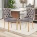 House of Hampton® Tufted Dining Chair Upholstered/Velvet/Metal in Gray/Yellow | 37.5 H x 19.7 W x 24.5 D in | Wayfair