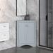 Triangle Bathroom Storage Cabinet with Adjustable Shelves - 17.2" x 17.2"x 31.5"