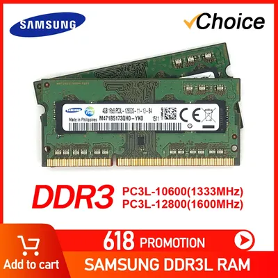 SAMSUNG-Barrette de RAM DDR3 4 Go ou 8 Go module de mémoire vive fréquence 1333MHz ou 1600MHz