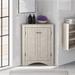 Triangle Bathroom Storage Cabinet with Adjustable Shelves - 17.2" x 17.2"x 31.5"